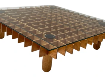 XL Kyoto Graphic Coffee Table by Gianfranco Frattini for Ghianda / Knoll, 1974